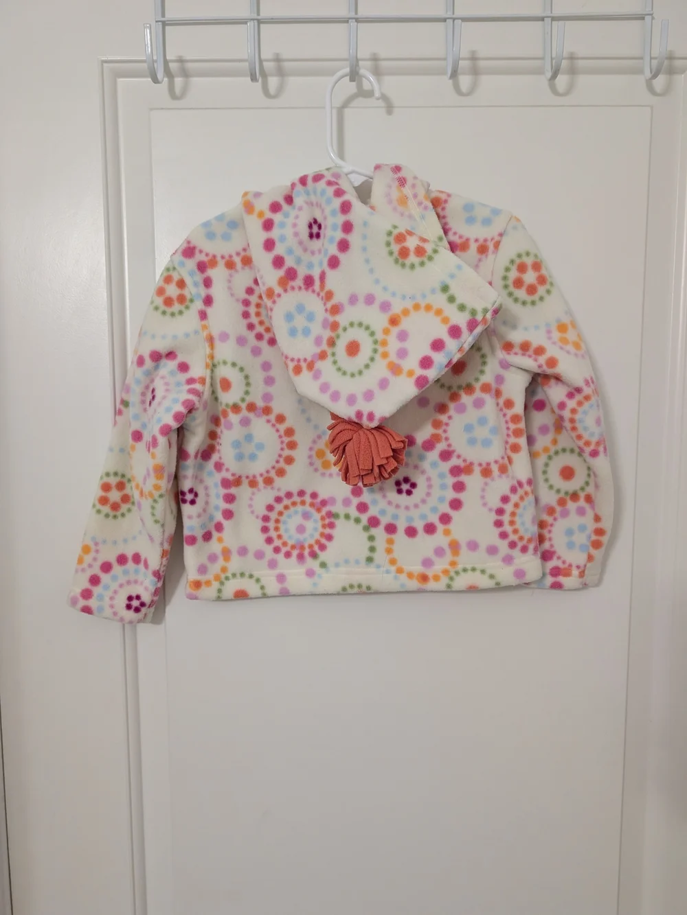 Vintage Gymboree Snow Blossom Size 4 Fleece Hoodie Jacket Floral Y2K